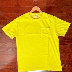 Noah Neon Yellow Core Pocket Tee Season 2020 Sz L